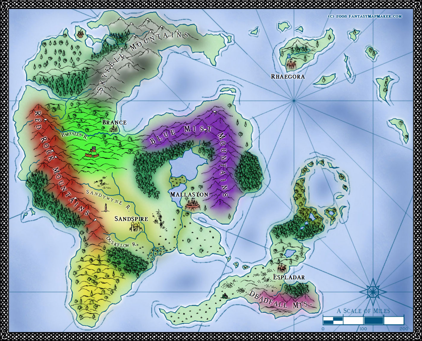 Sarah Wroot Style Fantasy World Map