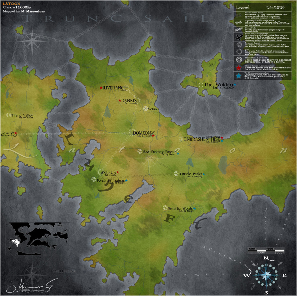 Lune Fi - Latoon Regional Map, by AkherQursan