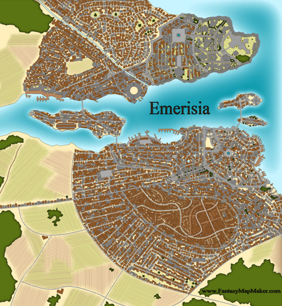 Emerisia Fantasy City Map