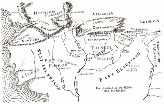 Beleriand Map