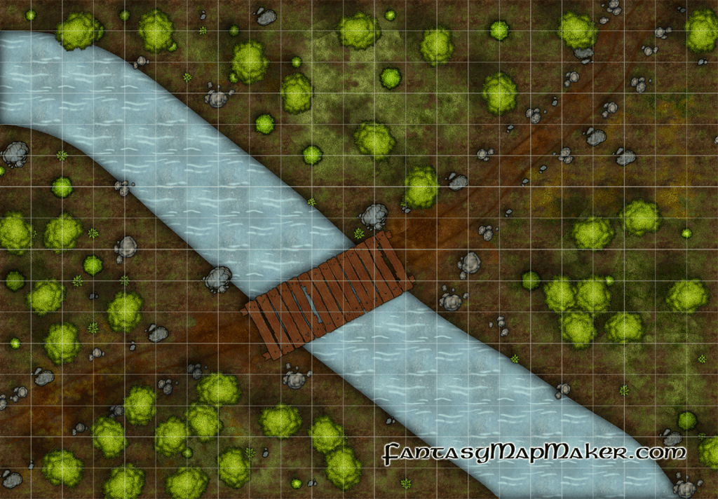 Stream Crossing Battlemap