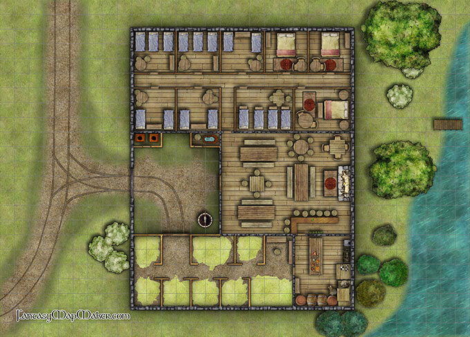 fantasy tavern map