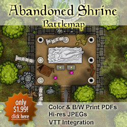 Abandoned Shrine Battlemap