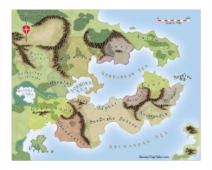 Par Lindstrom Style Fantasy World Map